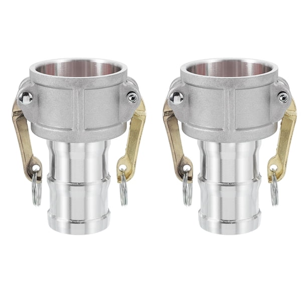 Uxcell 2 Paquete 2" Adaptadores de Bloqueo de Cámara de Aluminio - Adaptador Macho x Rosca NPT Femenina