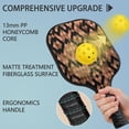 thumbnail image 4 of Pickleball Paddles Set Of 1, Fiberglass Surface, Animal, Leopard Print, 1 Paddle, 2 Balls & Bag, 4 of 5