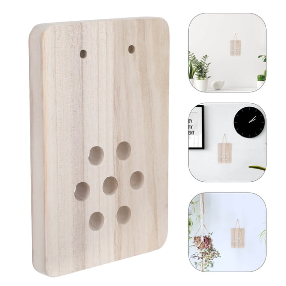 HEATSHAKING Indoor Plant Wall Mount, Light Brown Wood Vertical Garden Board
