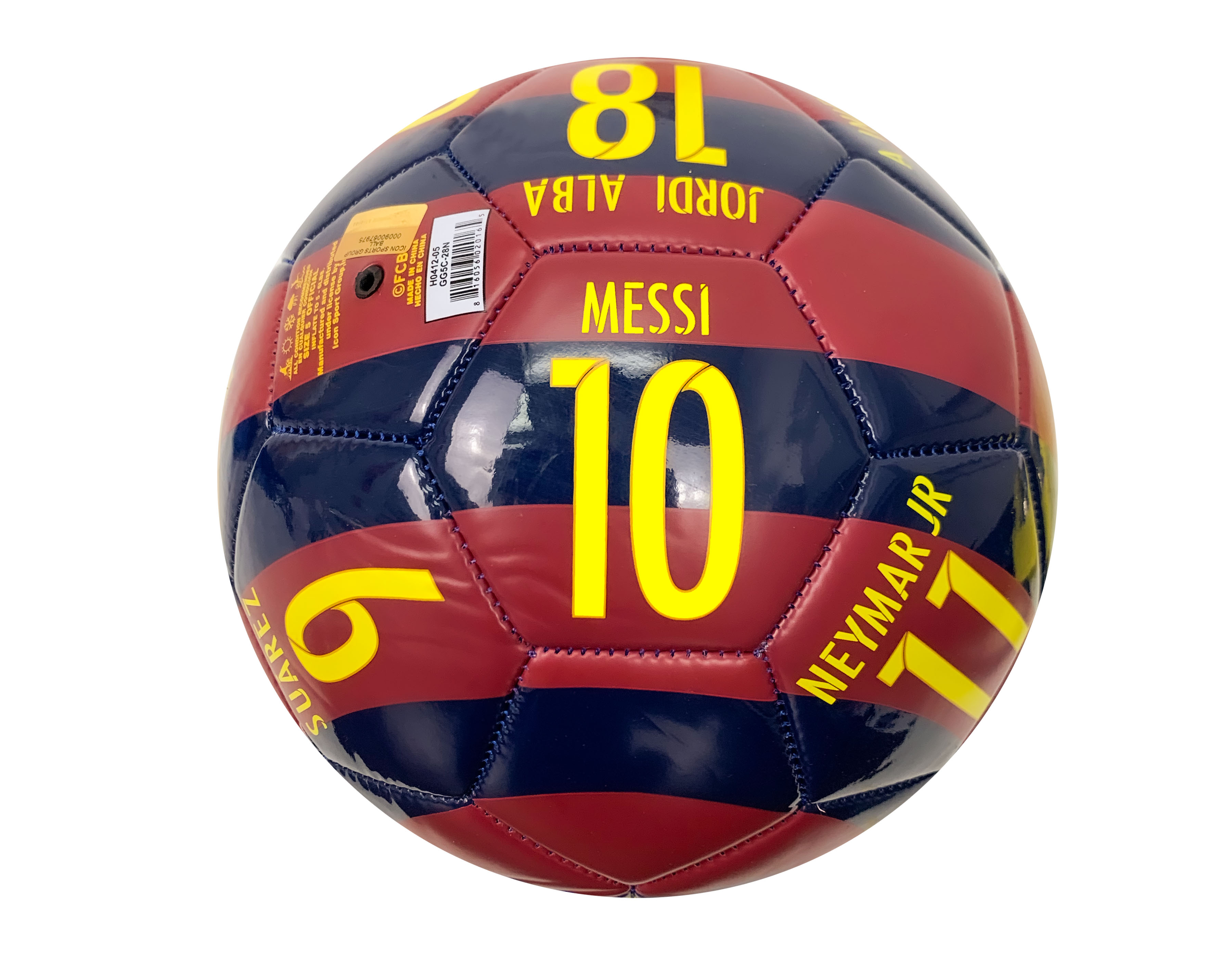 Barcelona Soccer ball (Size 5), FC Barcelona Players Ball Name & Number #5 - image 3 of 5