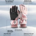 thumbnail image 6 of Cheers.US 1 Pair Snow Gloves Winter Cold Weather Windproof Warm Snowboard Sport Mittens Warmest Waterproof Ladies Skiing,Snowboarding 2-in-1 Wide Application Women Mittens, 6 of 9