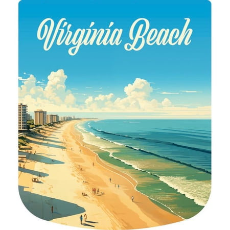 Virginia Beach, Virginia Souvenir Decorative Vinyl Decal Sticker (2-Inch)