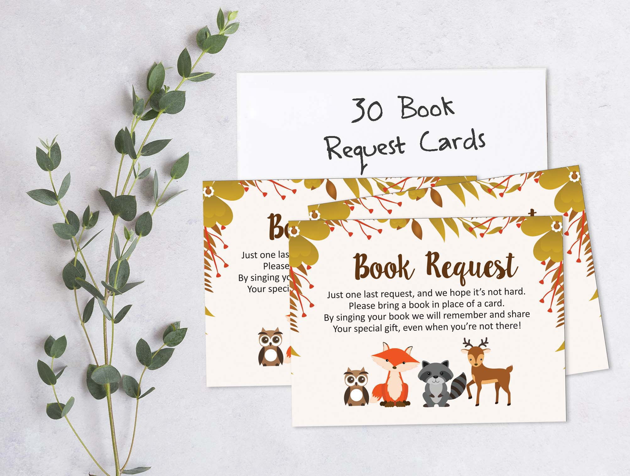 Inkdotpot 30Jungle Animals Gender Neutral Baby Shower Book Request Cards Bring A Book Instead Of A Card Baby Shower Invitations Inserts Games