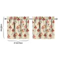 thumbnail image 4 of Mushroom (31) Kitchen Curtains - Vintage Tier Curtains for Bathroom Living RV Rod Pocket Window Drapes 36 Inch 2 Panels Set 27.5"x24" Window Treatment Tiers, 4 of 4