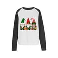 thumbnail image 4 of asdoklhq Christmas Long Sweaters for Women Casual Long-sleeved Pullover Round Neck Fashion Printed Top Black XL, 4 of 4
