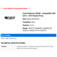 thumbnail image 2 of Front Undercar Shield - Compatible with 2016 - 2018 Toyota Prius 2017, 2 of 2