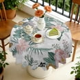 thumbnail image 4 of Round Tablecloth Spring Summer flower Table Cover 60 x 60 Inch Round for Dinner Party Picnic, 4 of 5