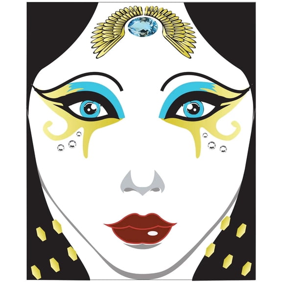 Egyptian Face Decal Adult Halloween Accessory