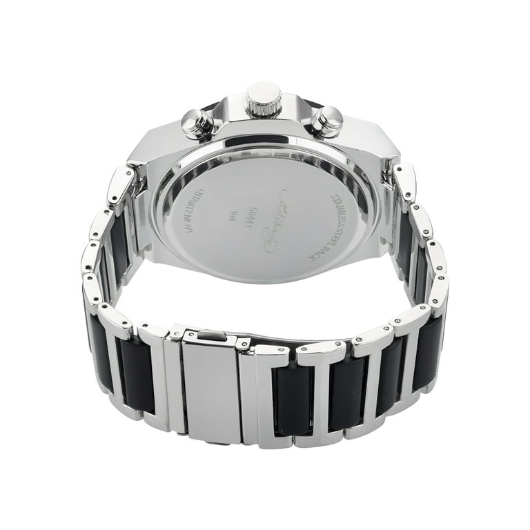 Ed Hardy Men s Brushed Silver Metal Strap Watch 52mm
