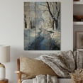thumbnail image 2 of Designart "Serene Snowy Winter II" Landscapes Print on Natural Pine Wood, 2 of 5