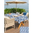 thumbnail image 5 of Outdoor Tablecloth with Umbrella Hole for Patio/Picnic/Party/Camping, Gray Blue Coastal Waterproof Table Cloth Rectangle Table Cover Washable, Summer Beach Octopus Shark Ocean Starfish (54"x 80"), 5 of 8