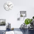 thumbnail image 2 of Silent Wall Clock 25cm/9.84in Round Wall Clock Dodecanese Islands Greek Hanging Clock for Home Living Room Bedroom Kitchen Non Ticking Battery Operated Living Room Mute Clock, 2 of 5