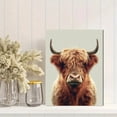 thumbnail image 2 of UXIEQU Highland Cow Canvas Wall Decor 15.75x11.81 Inches, 2 of 8