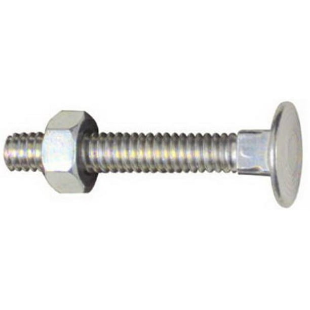 Stanley N280859 Flat Head Carriage Bolts & Nuts, Zinc Plated, Pack