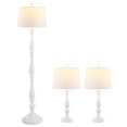 thumbnail image 2 of SAFAVIEH Bessie Classic Floor and Table Lamps Set, White, Set of 3, 2 of 6