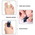 thumbnail image 2 of 2 Pairs Toe Splint Toe Straightener for Hammer Toe Corrector for Women Toe Brace Hammertoe Splint Toe Wrap Toe Covers for Women Men Broken Toe Support for Bent Toe Claw Toe Crooked Toe, Blue, 2 of 8