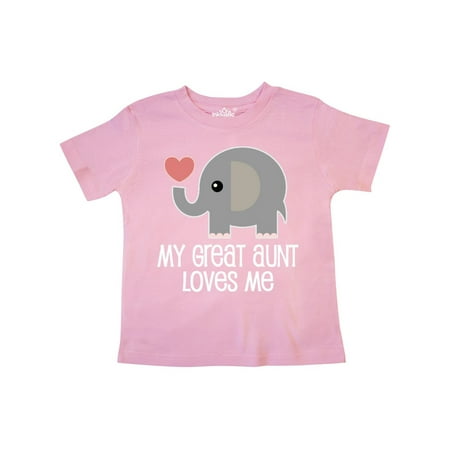 

Inktastic Great Aunt Loves Me Elephant Gift Toddler Boy or Toddler Girl T-Shirt
