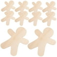thumbnail image 5 of Mobestech 10pcs Unfinished Wooden Gingerbread Man Cutouts Craft Wood Slices for DIY Ornaments 3.94 X 4.72 Inches, 5 of 7