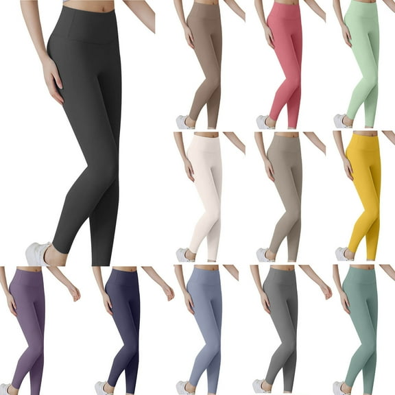 Xunlbb Womens Yoga Pants Leggings for Women Women's Super High Waist Yoga Pants Fitness Running Training Stretchy Dry Skinny Exercise Pants on Clearance S-3XL