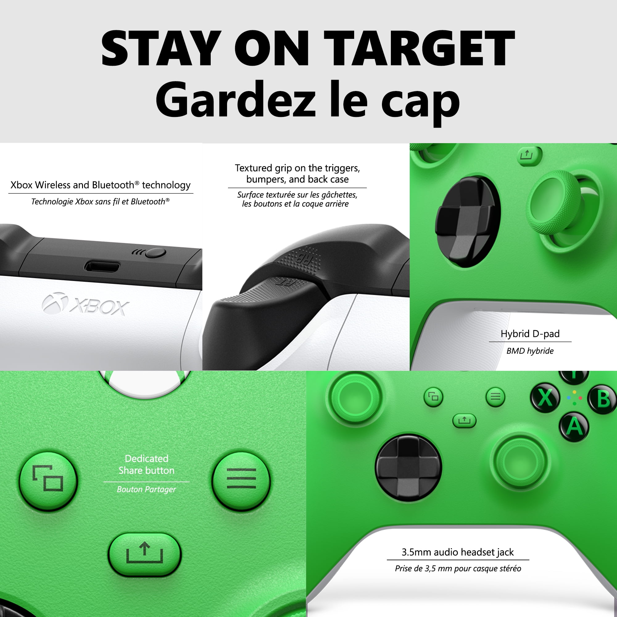 Xbox Wireless Controller – Velocity Green for Xbox Series X|S, Xbox One, and Windows Devices