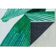 thumbnail image 3 of Elizabeth Sutton MI50A White Palm Floral Modern White Area Rug, 2'7" x 4', 3 of 6