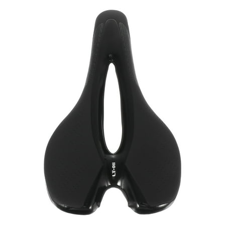 WHAMVOX Shockabsorption Bike Saddle with Light for Bicycle Use Comfortable PU Black Breathable Seat 1PC