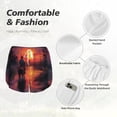 thumbnail image 4 of Bixox Women's Sunset River Western Cowboy pattern 2 in 1 Running Shorts - Lightweight Athletic Workout Gym Yoga Shorts Liner with Pockets - XX-Large, 4 of 5