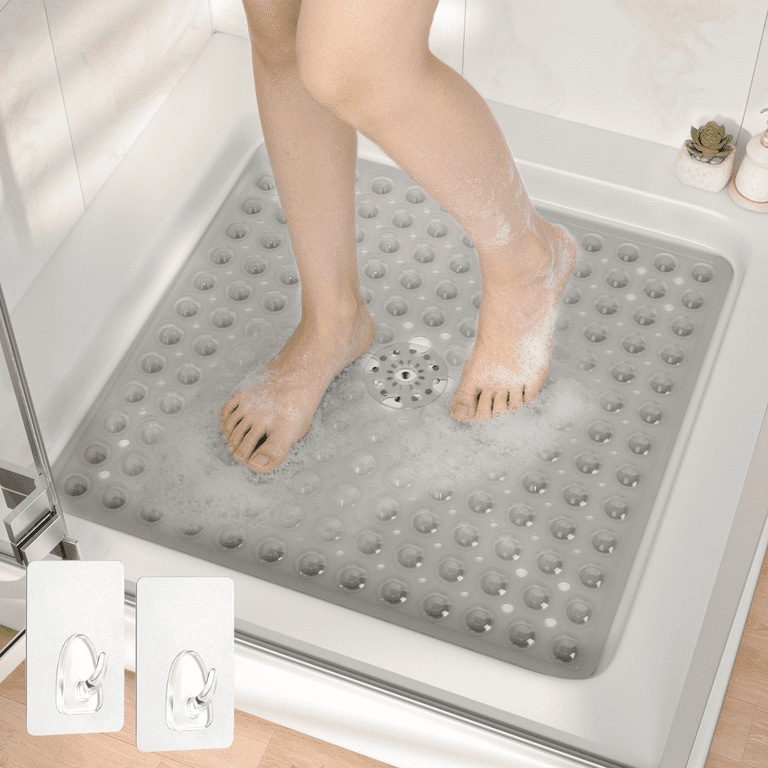 Non-Slip Bathtub Mat with Suction Cups, 21x21 Inch photo 1