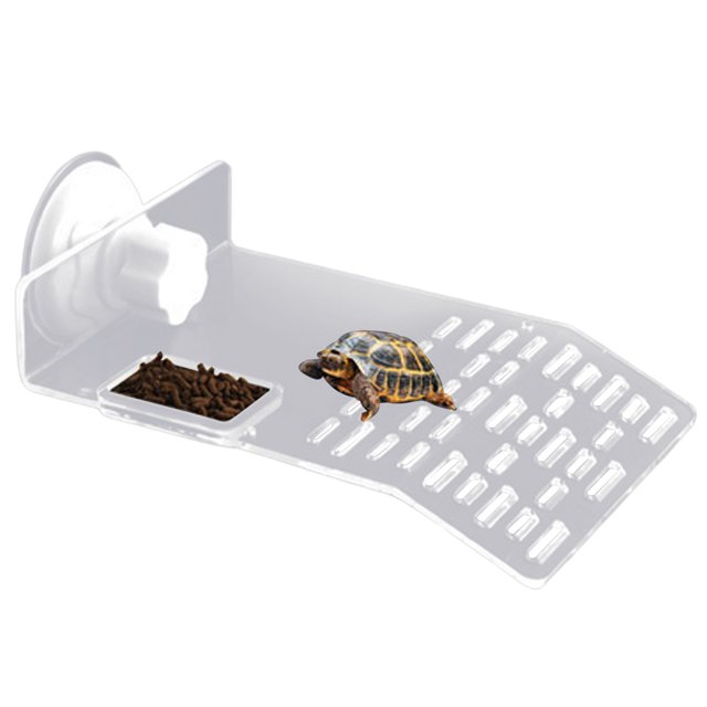 Transparent Turtle Basking Platform With Suction Cups Tortoise Resting Terrace Fish Tank Aquarium Landscape Decoration