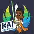 thumbnail image 2 of Junior's Star Wars: Young Jedi Adventures Kai Brightstar Portrait Graphic Tee Navy Blue X Large, 2 of 3