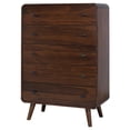 thumbnail image 4 of Robyn 5-drawer Bedroom Chest of Drawers Dark Walnut, 4 of 11