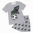 thumbnail image 6 of HCNTES 2Pcs Toddler Baby Boys Shorts Set Clothes Little Boys Summer Short Sleeve T-Shirts and Shorts Casual Summer Outfits(Grey,7-8 Years), 6 of 6