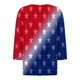 thumbnail image 5 of Fiudx Camisas de Mujer Blusa de Manga 3/4 Corta Estampada a La Moda para Mujer, Blusa Informal con Cuello Redondo, 5 of 5