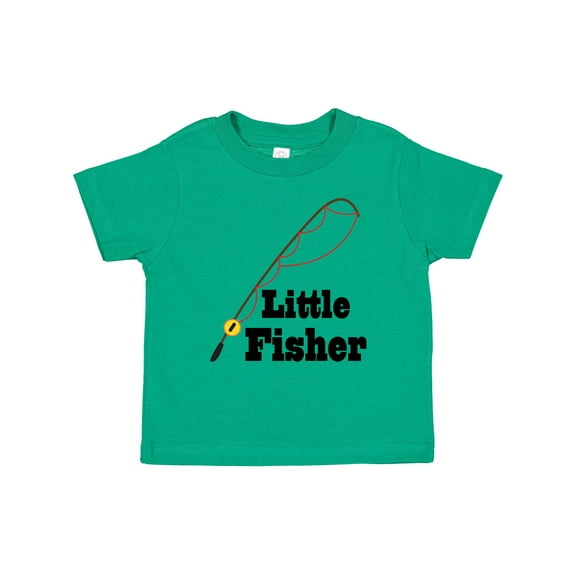 Inktastic Little Fisher Fishing Boys or Girls Baby T-Shirt