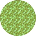 thumbnail image 1 of Ahgly Company Machine Washable Indoor Round Transitional Yellow Lawn Green Area Rugs, 8' Round, 1 of 7