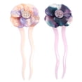 thumbnail image 1 of Shisuyan Retro Style Chinese Traditional Design Hairpin Acetate 2Pcs 4.9x1.9in, 1 of 8