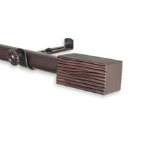 Alder 13/16 inch Curtain Rod-Color:Cocoa,Size:120-170"