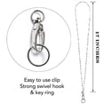 thumbnail image 2 of Stainless Steel Chain Women's Lanyard, Stronger, Badge Holder 34 inches, 2 of 7