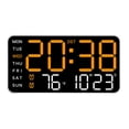 thumbnail image 4 of Reloj despertador digital con 5 niveles de brillo ajustables, pantalla grande, reloj de pared LED digital Luz naranja, 4 of 9