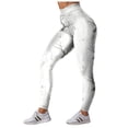 thumbnail image 7 of COMVALUE Women's Halloween Pumpkin Skulls Printed Ankle Elastic Tights Legging Halloween White Size M, 7 of 7