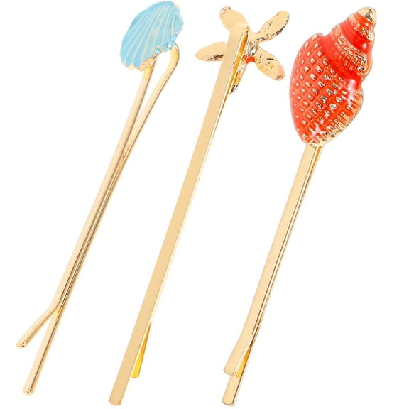 LULULION Ocean Hair Clips Alloy Hair Holding Headdress for Women 3pcs