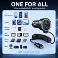 thumbnail image 5 of USB C 85W Car Charger for iPhone 17/16 Pro Max, PD & QC3.0 w/5 ft 45W Type Coiled Cable, Fast Car Phone Charger Adapter for iPhone 17Air/15 Pro, Samsung Galaxy S25/S24/S23, Pixel 10/LG/Android, iPad, 5 of 8