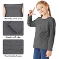 thumbnail image 4 of Cooraby 5 Pack Girls Long Sleeve Tees Girls' Soft T-Shirts Kids Basic Crewneck T-Shirts Top for Teen Youth Girls, 4 of 9