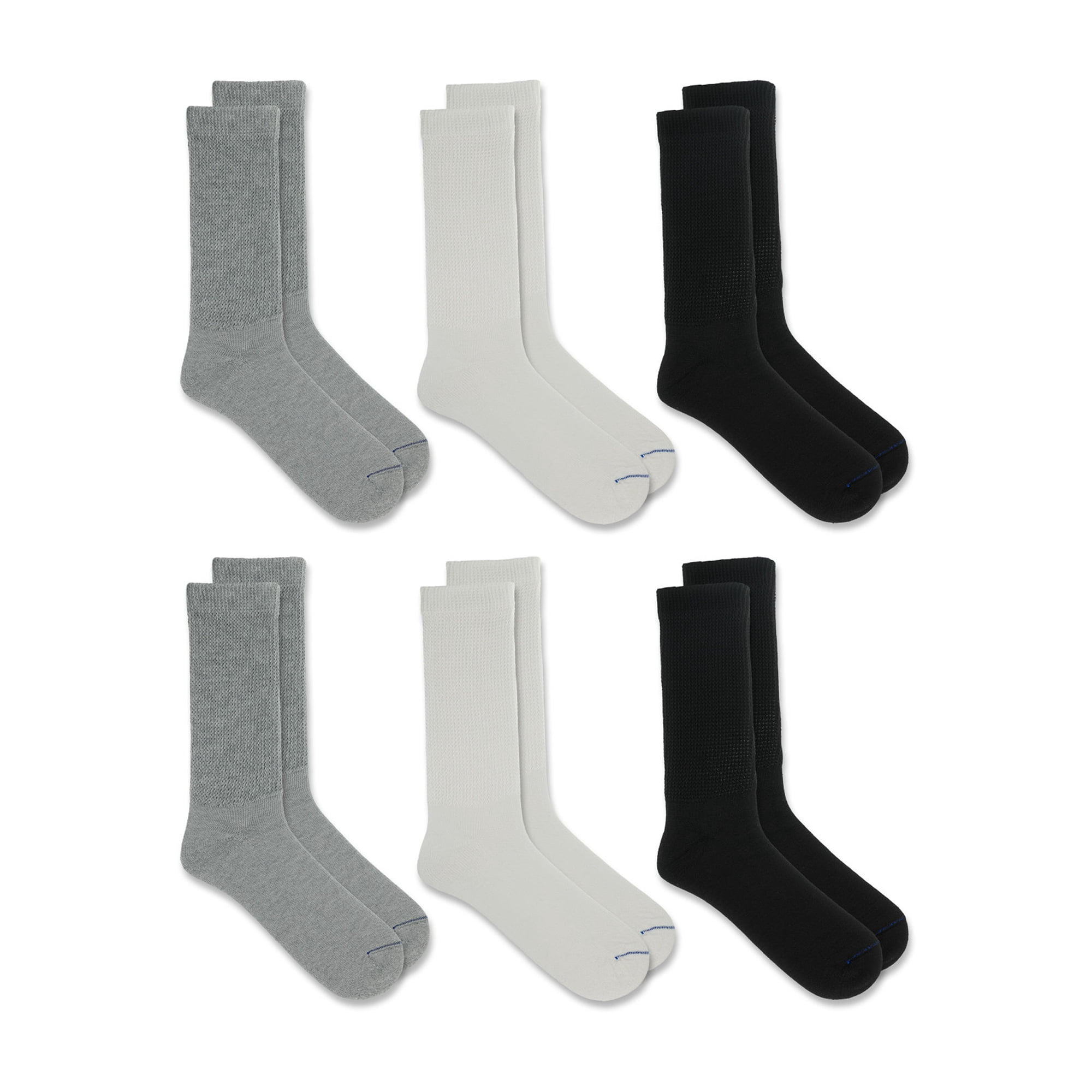 Dr. Scholl's Men's Diabetes and Circulatory 6-Pack Crew Socks
