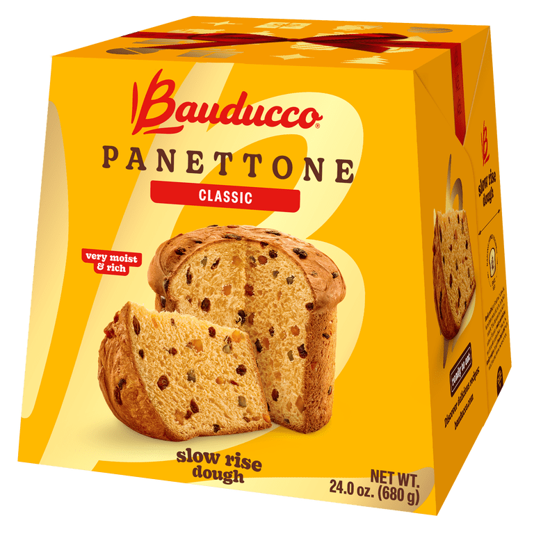 Panettone 24点 Bauducco, Panettone Classic, 24 oz, Moist and Fresh Holiday Cake