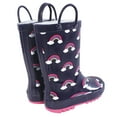 thumbnail image 3 of Hudson Baby Girls Rain Boots, Navy Rainbow, 7 Toddler, 3 of 4