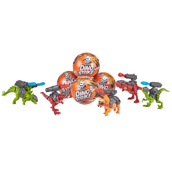 5 Surprise Dino Strike Surprise Mystery Battling Collectible Dinos, By Zuru