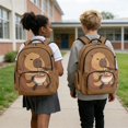 thumbnail image 4 of DISNIMO Cartoon Capybara Printed 17" School Backpack for Kids Teen Girls Lightweight Durable Bookbag with 1 Main Compartment, Front Zipper Pocket, Back to School Gift, 4 of 7