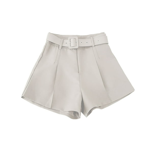 Pantalones cortos casuales Ropa de mujer Pantalones sueltos Mano de obra fina Diseño elegante Traje de verano ajustable A-line Lady Costume Prendas para la parte inferior del cuerpo Blanco METRO Guardurnaity AP019260-02