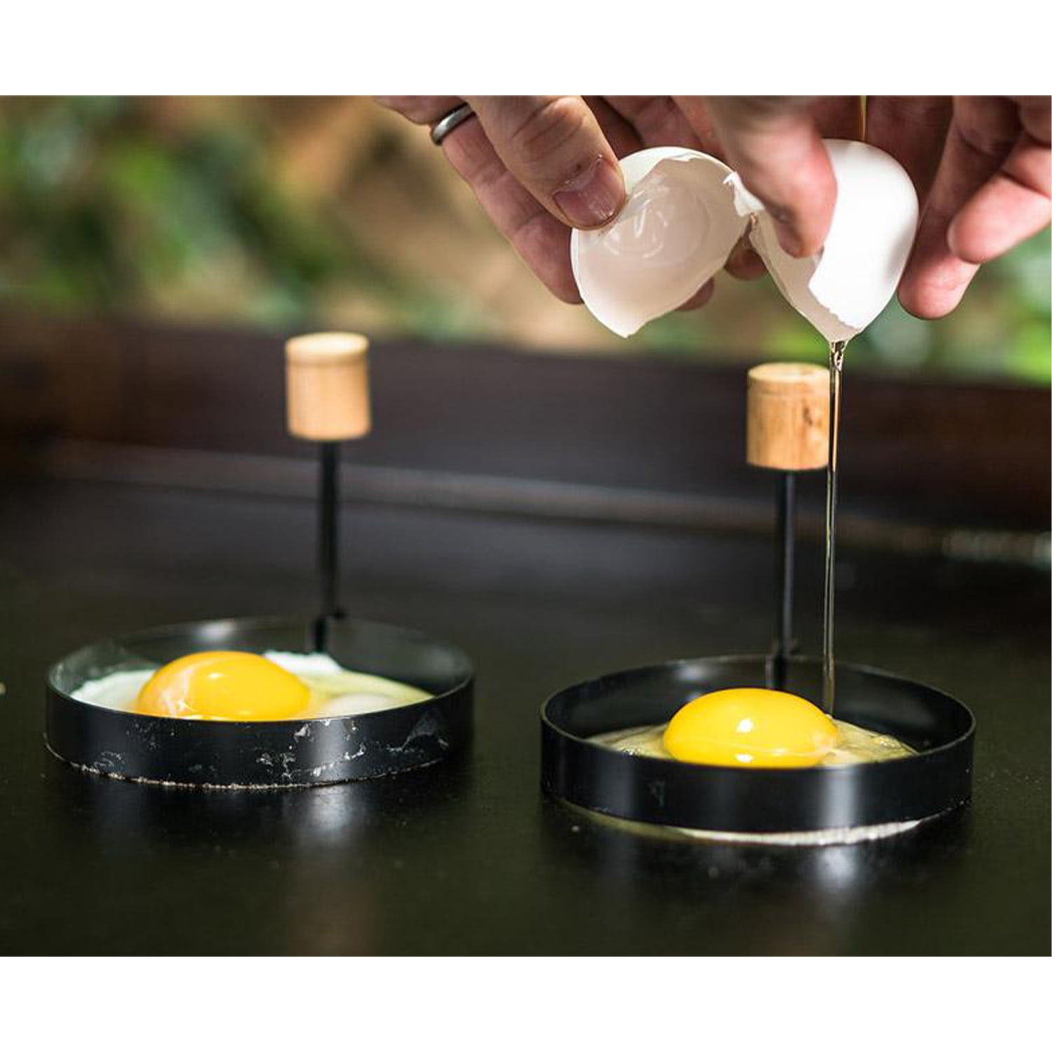 Blackstone 4-Piece Griddle Breakfast Kit with Egg Rings, Pancake Dispenser, and Griddle Press